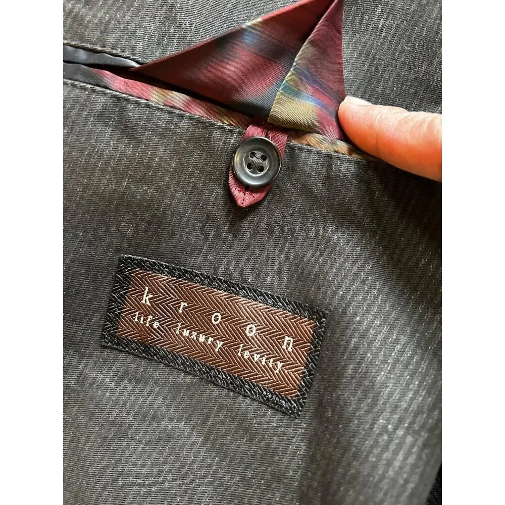 KROON Men's Sport Coat Modern Heritage Minimal Luxe Subtle‎ Pinstripe 42 Long